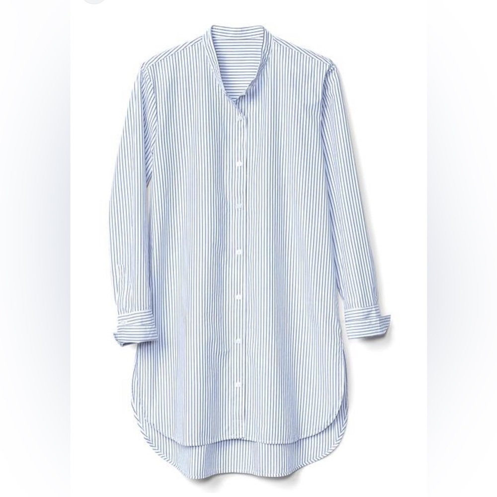 Hi-lo tailored stripe shirt